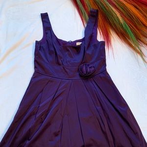 Purple Empire Waist Dress